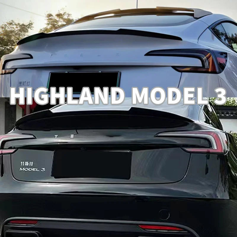 Tesla Model 3 Highland Rear Spoiler (Carbon-Look or Black)