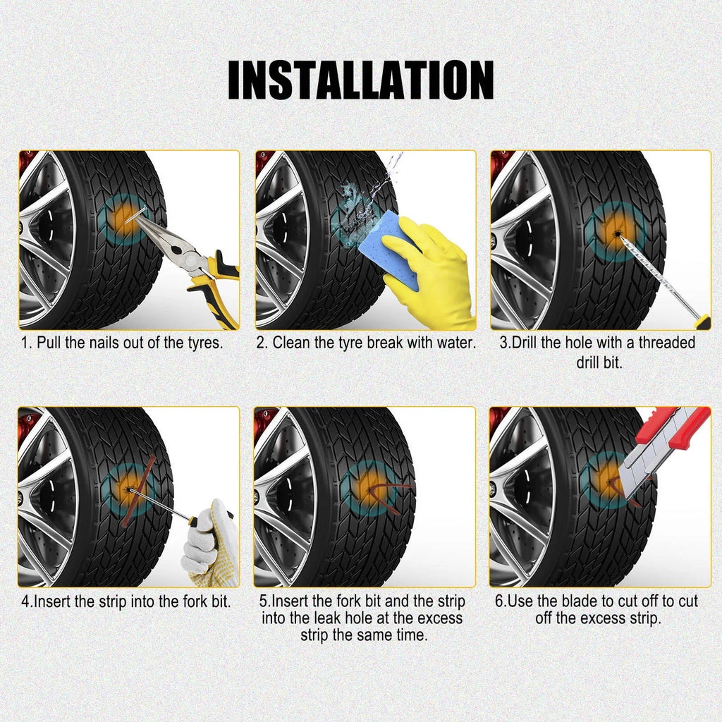 Tubeless Tyre Plug Repair Kit