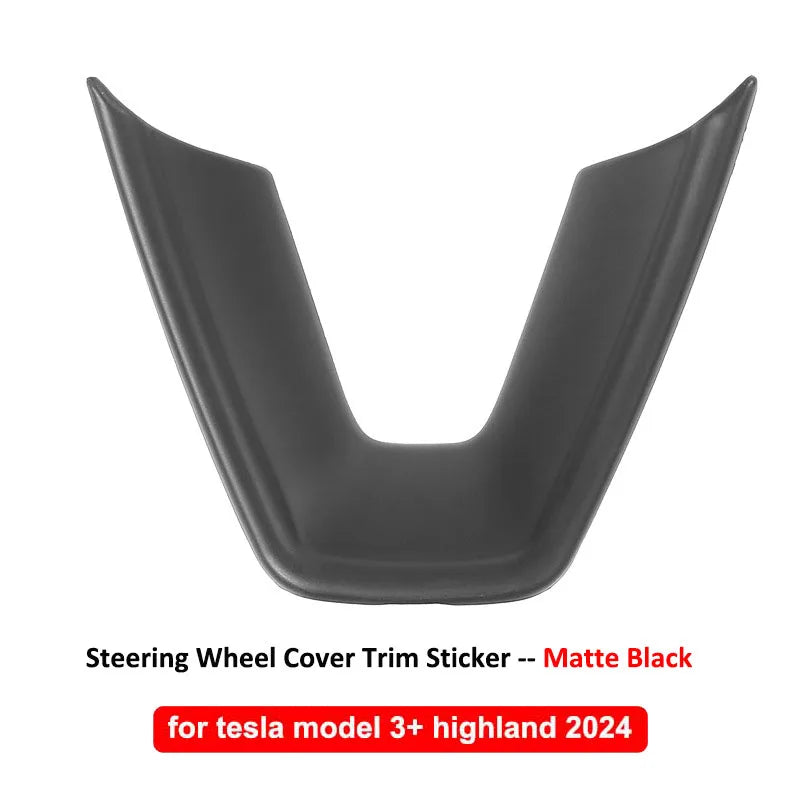 Tesla Model 3 Highland & Model Y Juniper Steering Wheel Lower Trim Cover (Carbon-Look)