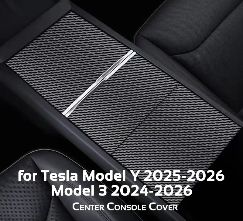 Tesla Model 3 Highland & Model Y Juniper Centre Console Wrap (Carbon-Look or Matte)